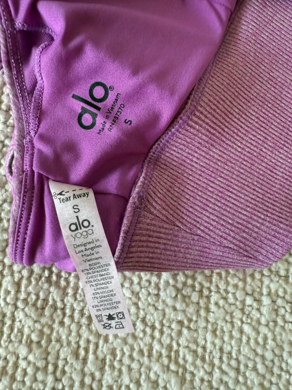 Alo Yoga Alosoft Lavish Bra & High-Waist Lounge Leggings in Electric Violet - Picture 5 of 9